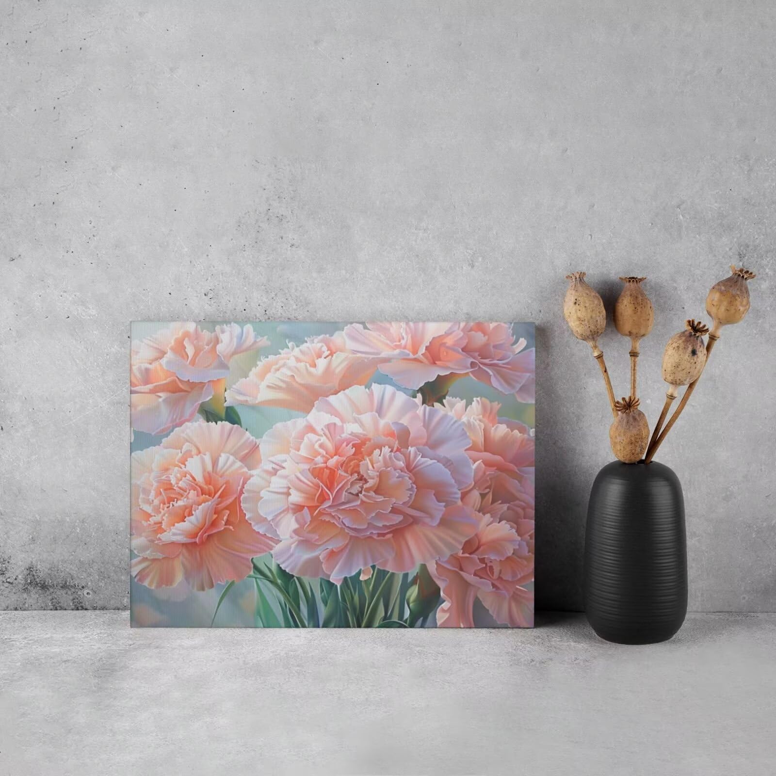 Malen-nach-Zahlen-Set für Erwachsene, Malen nach Zahlen, Blume, Acryl, Farbe nach Zahlen für Erwachsene/Anfänger, Ölgemälde, Basteln für Heimdekoration, 90 x 70 cm, ohne Rahmen) MK210