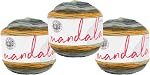 Lion Brand Yarn, Mandala multicolore varié Yarn pour le crochet et tricotage, artisanat Yarn, Loup-garou, paquet de 1