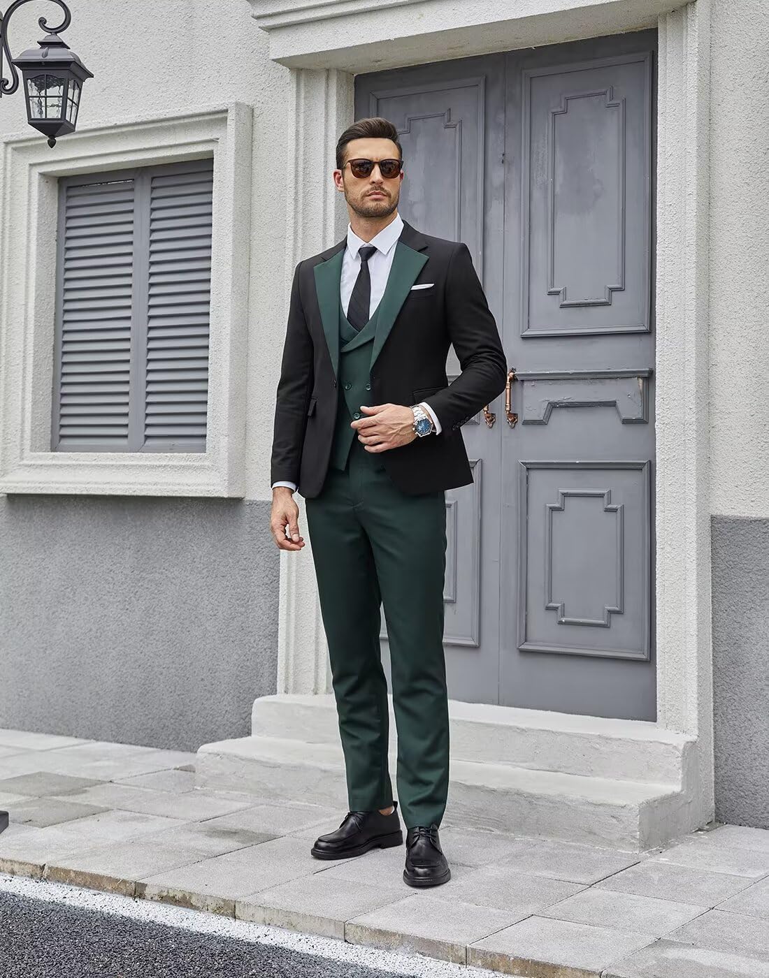 3 Piece Men Wedding Tuxedo Suit Set Regular Fit Men's Suit Blazer Vest Pants Prom Suits Set