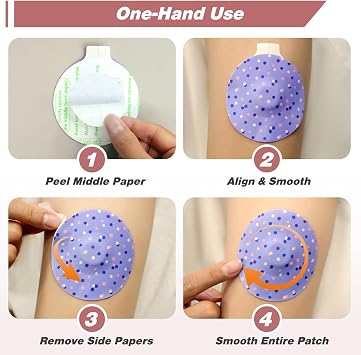 Sensor Covers for Libre 3 Plus, 30Pack Waterproof Libre 3 Plus Sensor Covers Flexible Fabric CGM Tape Easy-Peel Tab Full Cover Patch Hypoallergenic Latex-Free Long Stay for 15 Days
