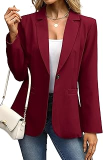 Women's Blazer Business Casual Lightweight Suit - Long Sleeve Slim Fit W...