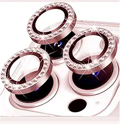 Kit Película Lente Câmera Brilho Compatível Com iphone 11 12 13 14 15 16 Pro Max Rose iphone 16 plus