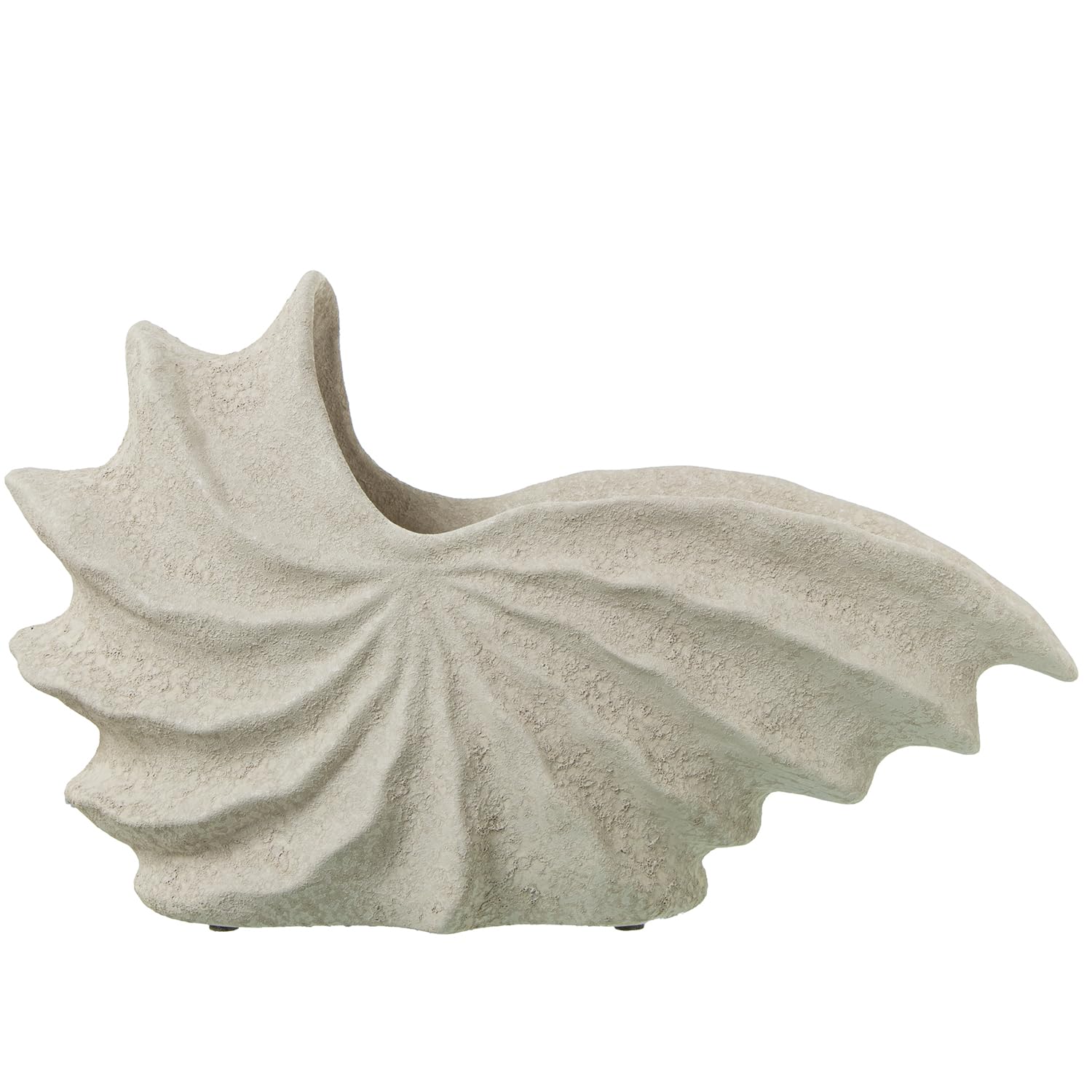 Vase céramique gris concha pour sublimer votre table basse de salon avec fleurs séchées