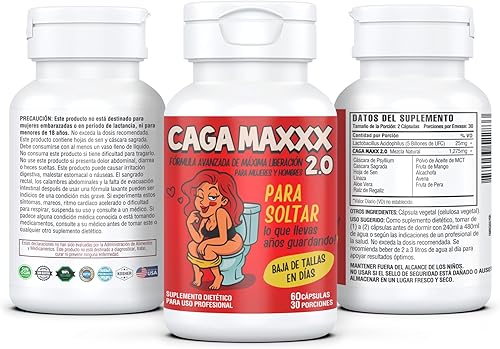 Miniatura 4 de CAGA MAXXX (mujeresmujeres) Desintoxicación avanzada de limpieza intestinal para mujeres y hombres - con cáscara sagrada, cáscara de psyllium, hoja