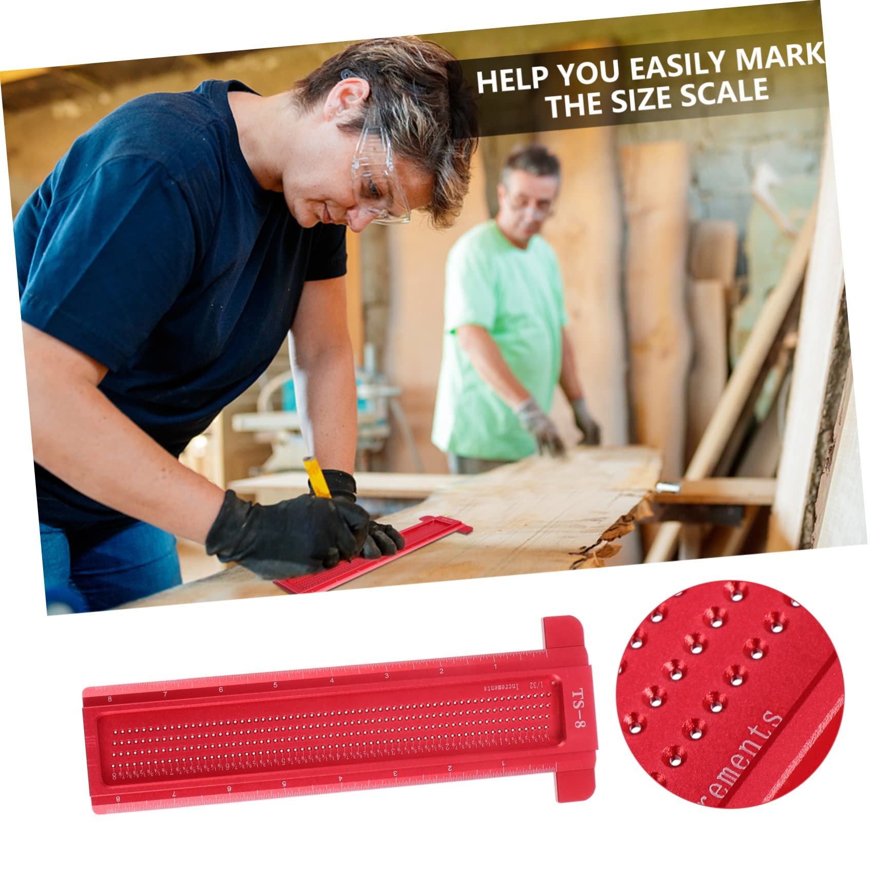 Lurrose Regla De Carpintería Tipo t Para Trazador De Carpintería De Mano Para Bricolaje y Plantilla Para Carpintero