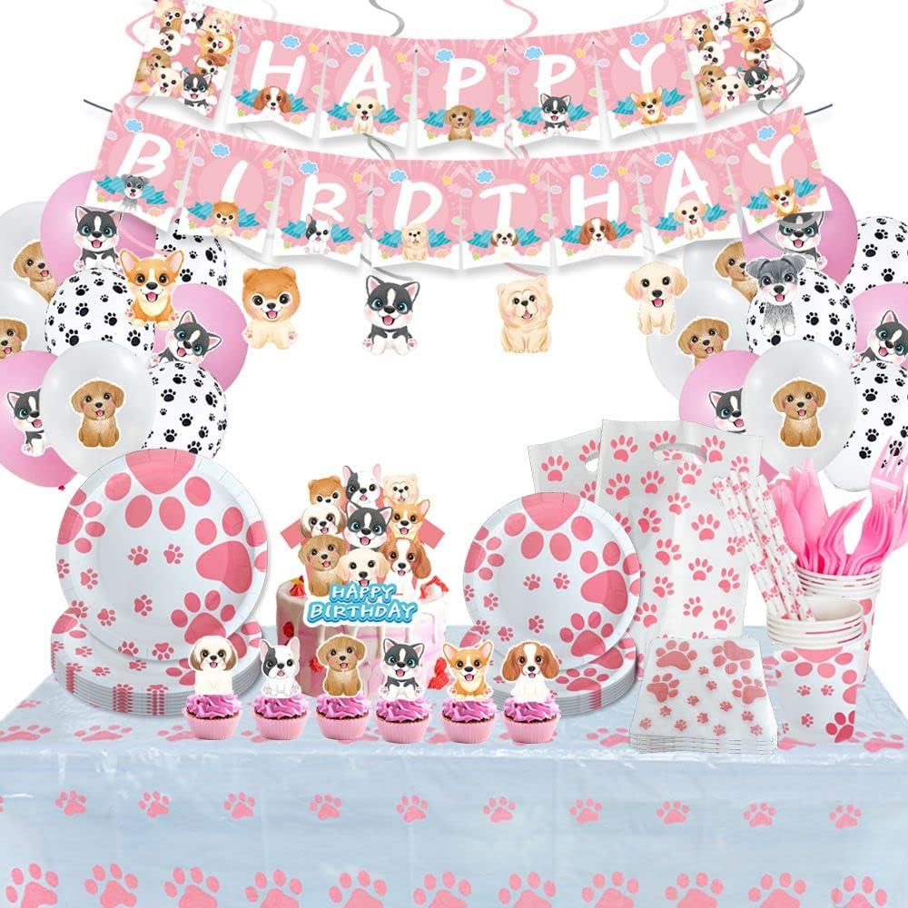 Muyanglele 231 Pieces Dog Party Supplies Set (Serves 20