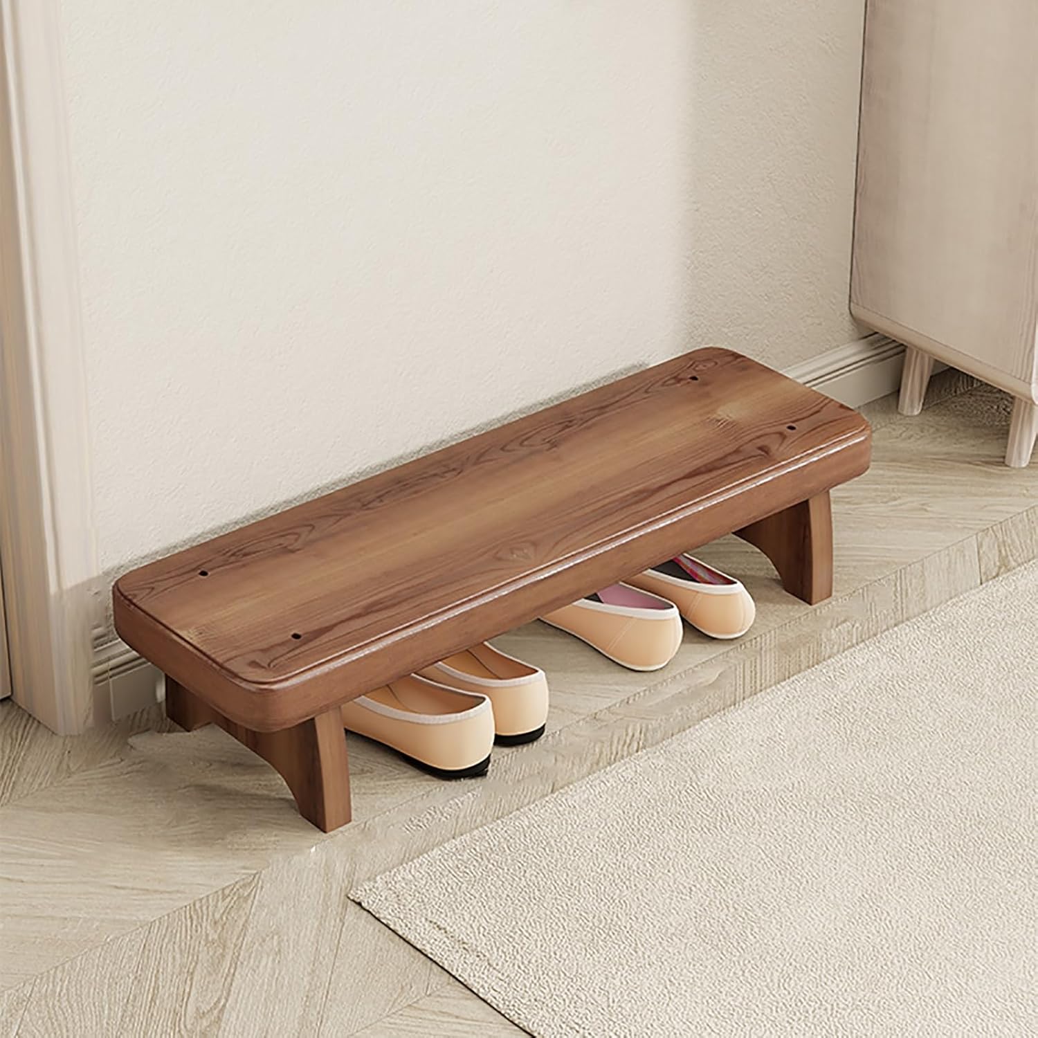 Narrow Entryway Bench Farmhouse Indoor Wooden Living Room Dining Bench For End Of Bed 23.6"/35.4"/47.2"/59"Length Noodle Skinny Hallway Benchs Sturdy And Stable For Kitchen Bedroom(23.6"x7.9"x5.9")