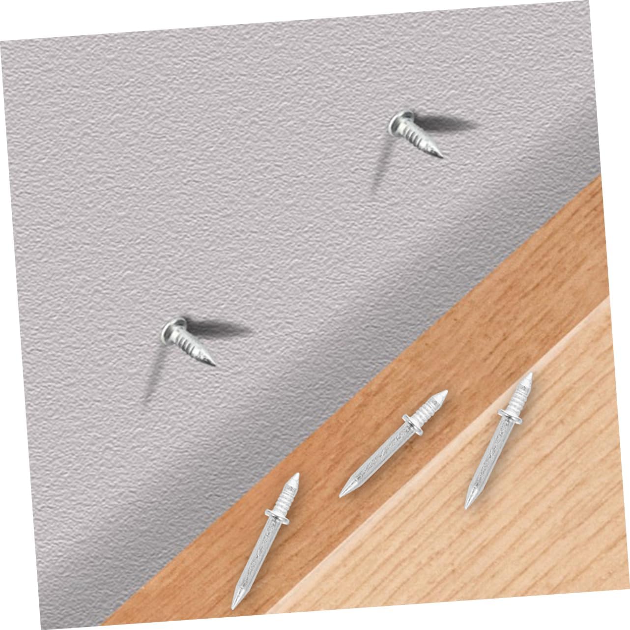 Double-headed Seamless Nails for Baseboard Trim Non-marking Hanging Nails with Installation Sleeves Durable Iron for Easy Installation and Secure Hold