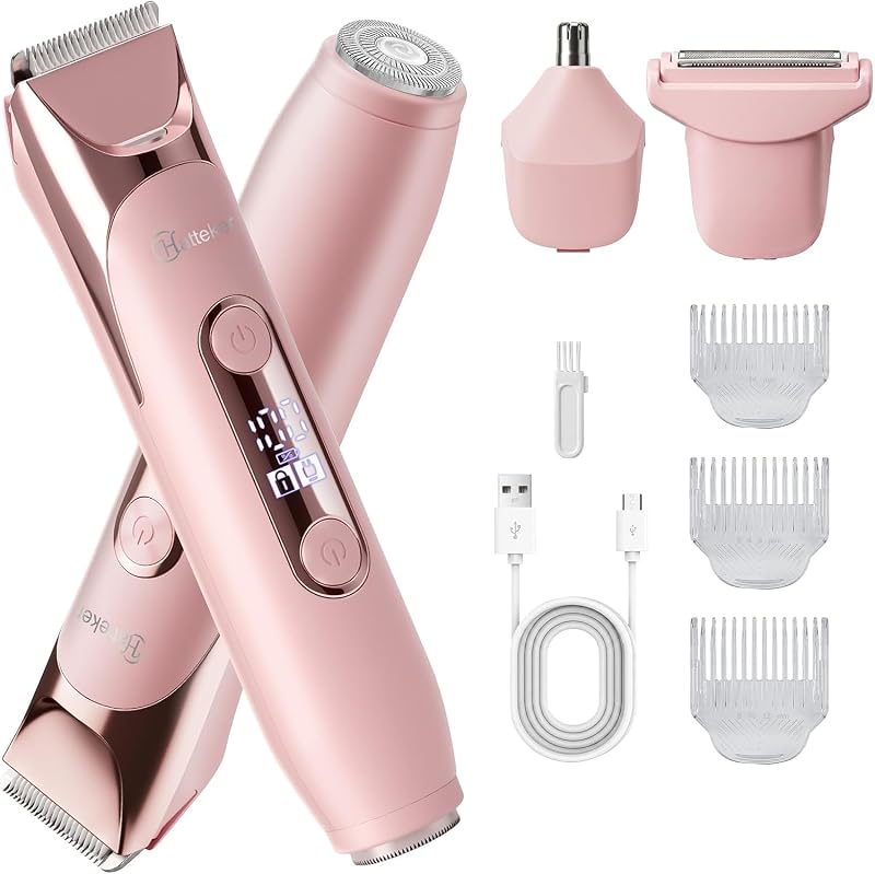 Aparador elétrico feminino Hatteker 4 em 1 com cabeças duplas, modelo HT-589