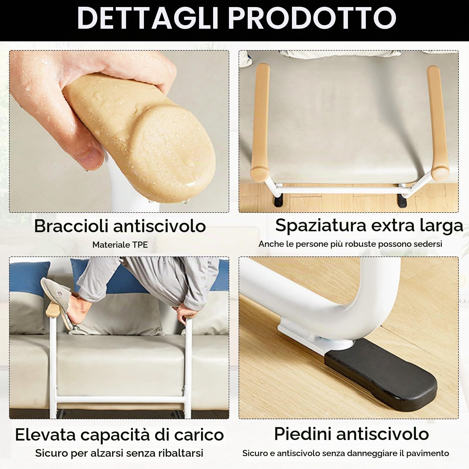 Ausilio Per Stare In Piedi, Divano Scala Sicurezza Anziani Maniglia Sostegno Sicurezza Mobilità Ausilio Per Stare Piedi Corrimano Divano Paziente Maniglia Ausiliaria 53cm * 65cm Capacità Carico 150kg