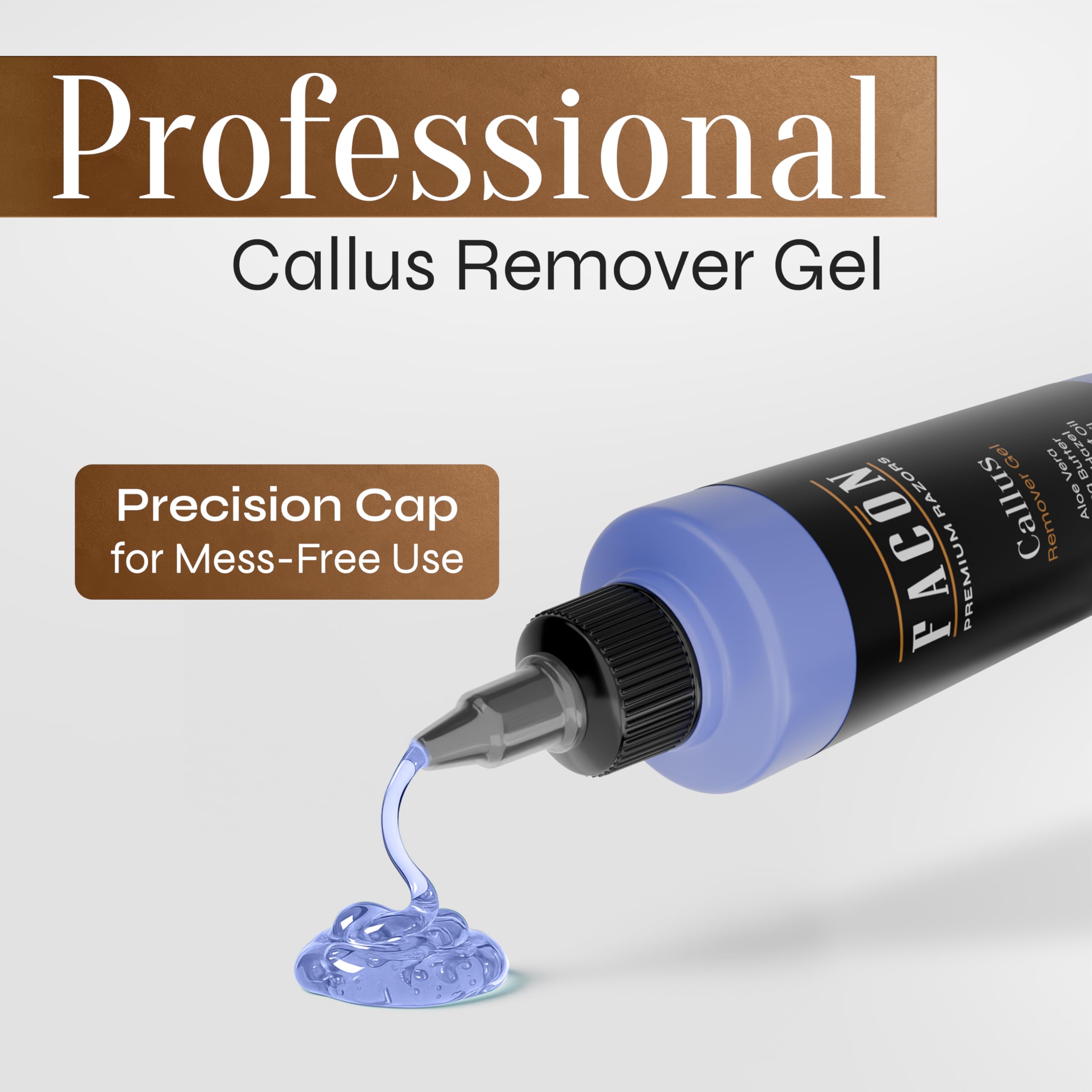 Facón Gel eliminador de callos profesional para pies con aloe vera, manteca de karité, menta y hamamelis, suavizante de callos con aroma a lavanda, spa de pies para pedicura en casa, elimina la piel 6