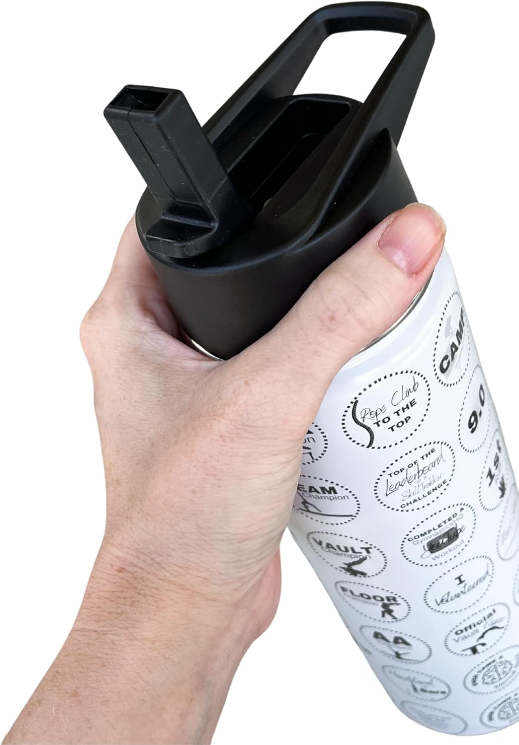 Gymnastics Achievements Water Bottle for Girls- Fun Accessories Bundle with Stickers