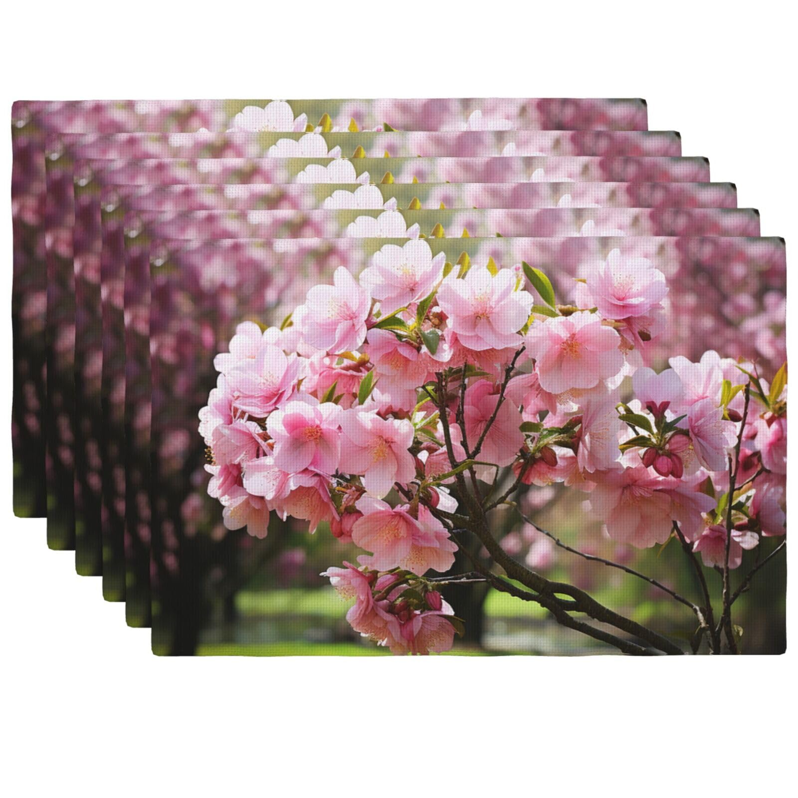Set de table lavable et résistant à la chaleur lot de 4 avec motif fleurs