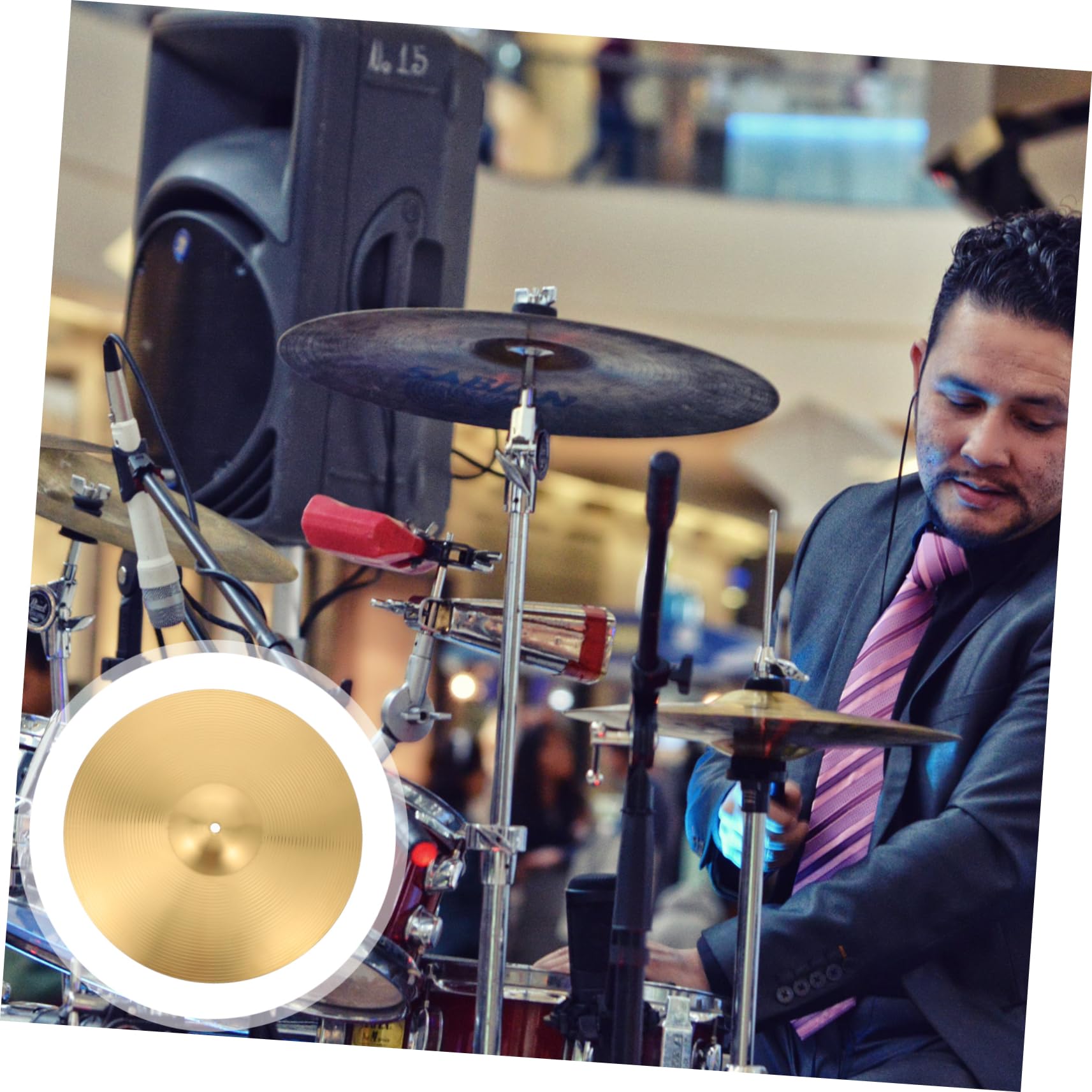 Levemolo Drum Cymbal Drum Set Accessory Cymbals Jazz Low Volume Sound Lightweight Construction