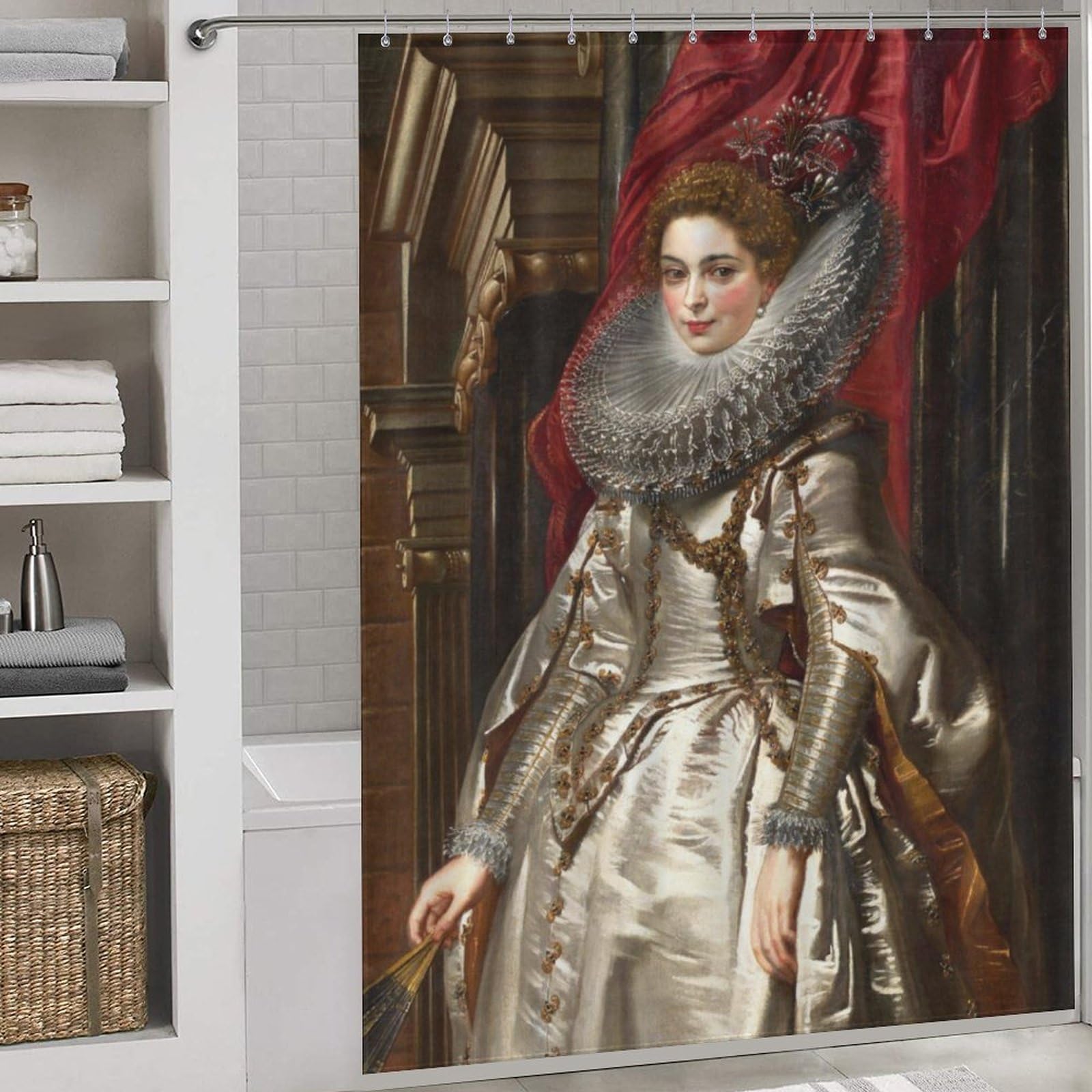 Rideaux de douche Marchesa Brigida Spinola lavables 163x180cm