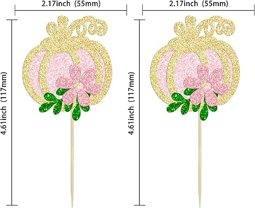 Miniatura 79 de 24 adornos de calabaza para cupcakes con purpurina para otoño, hojas, flores, calabaza, cupcakes, decoración de pasteles para Halloween, decoración