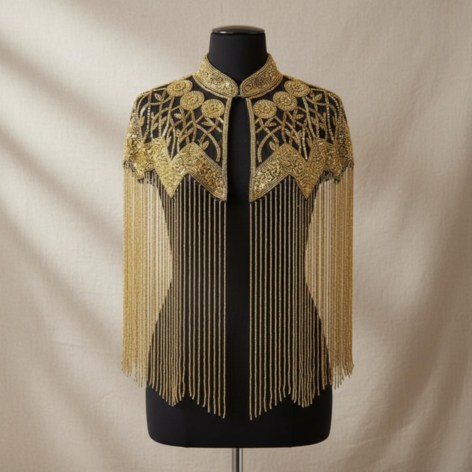 Scialle Donna Mantella Coprispalle con Ricamo a Fiori E Frange Dinamiche Tulle Trasparente E Taglio Elegante Adatto per Cerimonie Matrimoni Feste