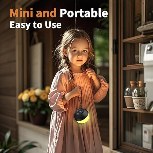 Miniatura 2 de Máquina de sonido pequeña portátil con luz nocturna para bebé, máquina de ruido blanco con 12 luces nocturnas de color, 30 sonidos relajantes,