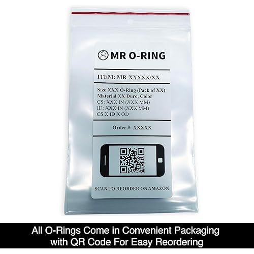 Miniatura 5 de 161 Junta tórica de silicona, durómetro 70A, rojo, 5-12" diámetro interior, 5-1116" OD, 332" ancho (paquete de 5)