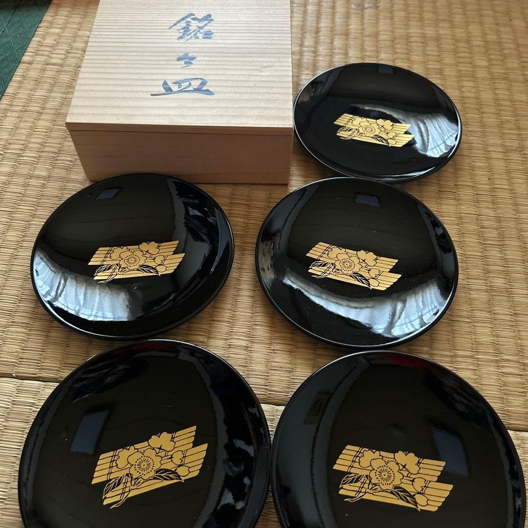 Amazon.co.jp: 山中漆器 銘々皿5枚セット : おもちゃ