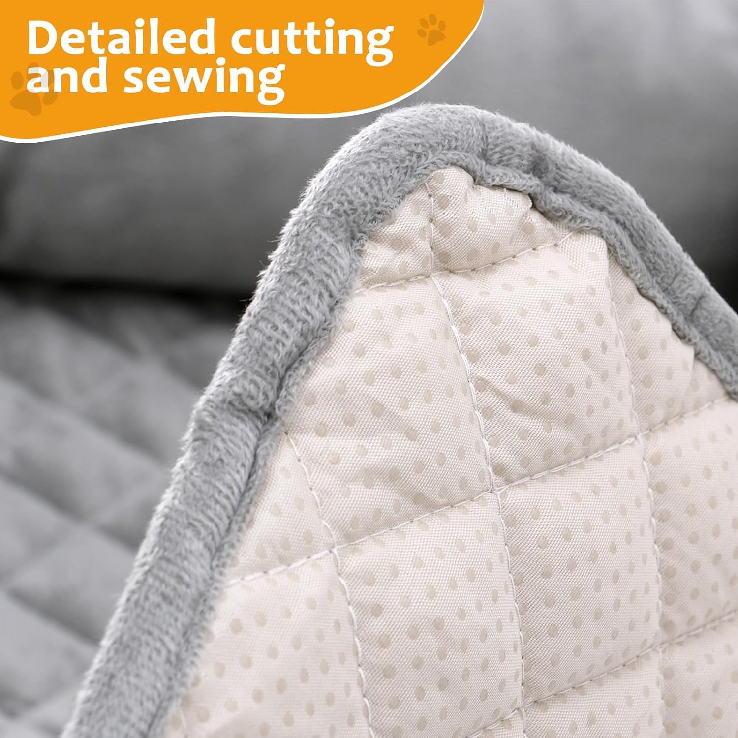 بساط سرير للكلاب والقطط مقاس 75 × 120 سم لحماية الاثاث من بابوريتش، غطاء اريكة للكلاب والقطط قابل للغسل مع قاعدة غير قابلة للانزلاق، بساط كلب مقاوم للماء (رمادي فاتح)