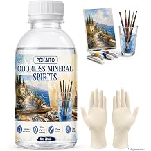 200ML Odorless Mineral Spirits for Clean Brush Dilute Oil Paint