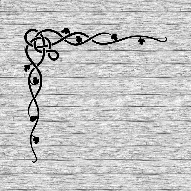 Swirl Wall Decals Vinyl Stickers, Salon Shop Store Cafe Bar Girls Boys Kids Room Decor, Cars Window Laptop Tumbler, Home Kitchen Bedroom, Ornamental Flourish Floral Decorative Vine Silhouette VMSV1243