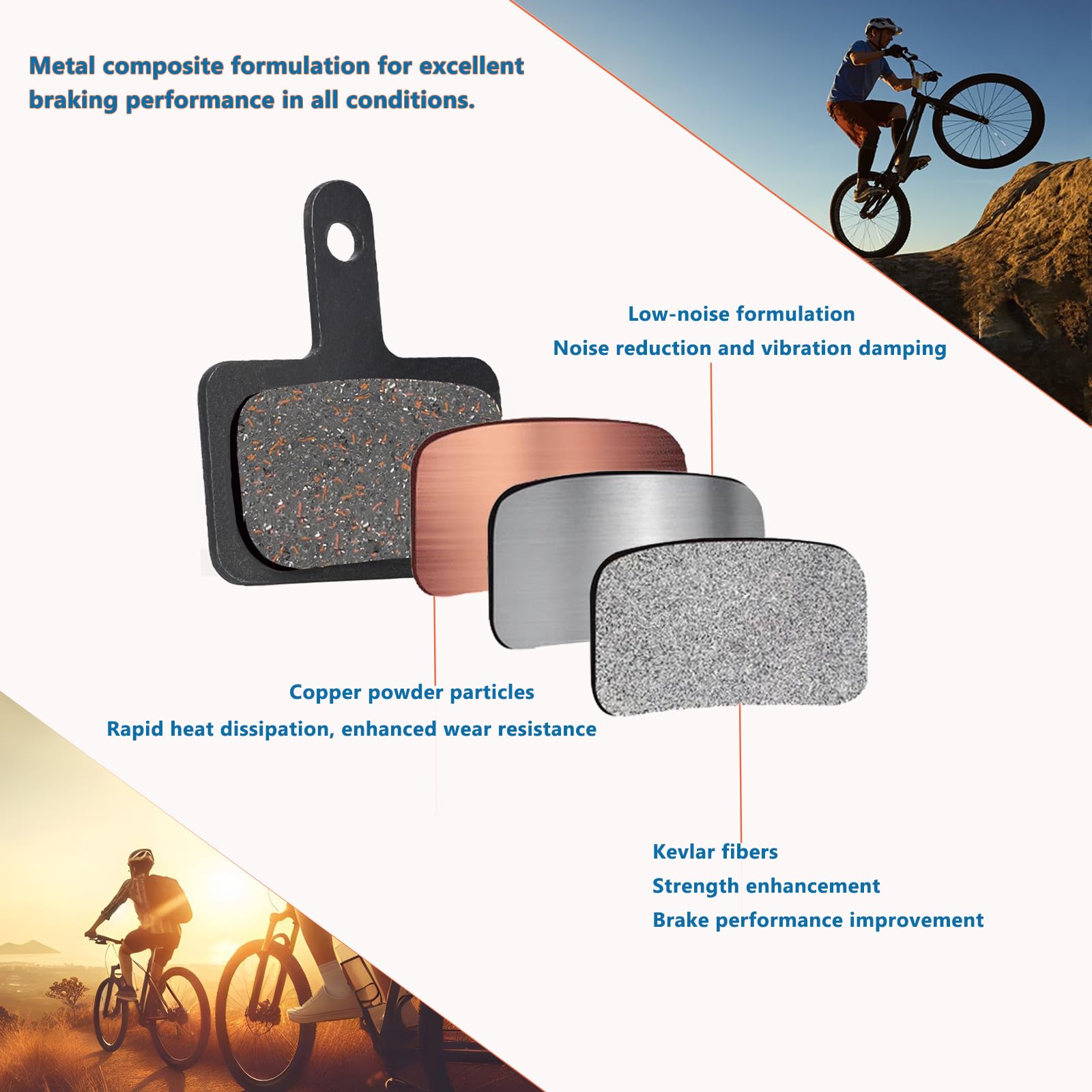 SEPT-Lot De 2 Paires De Plaquettes De Ein à Disque En Métal