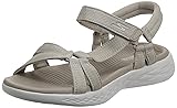 Skechers Women's On-The-go 600-Brilliancy Sport Sandal 8 Wide Beige/White