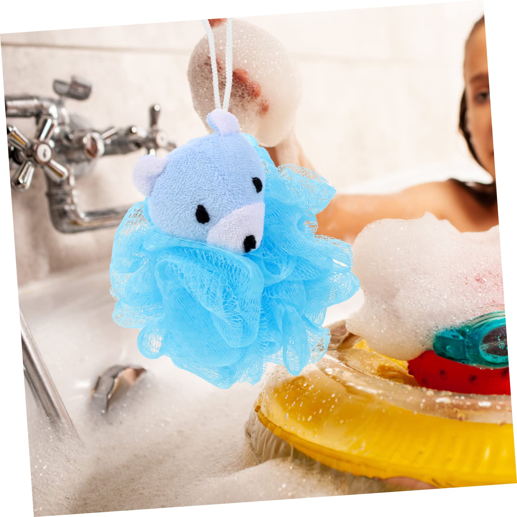 FRCOLOR 3 Set Di Spugne Da Doccia Per Ragazze E Set Di Spugne Da Bagno A Forma Di Luffa Esfoliante Per Bambini 4 Pezzi*3