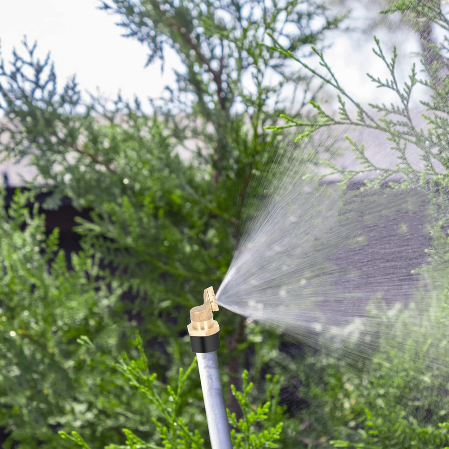 Gartenschlauch-Sprühpistole, Hochdruckdüse, 2 Stück Messing-Nebeldüsen, Hochdruck-Zerstäuber-Nebelsprüher, Wasserschlauchdüse for Gewächshaus, Landschaftsbau, Steuerung, Außenkühlung, Anschlussadapter