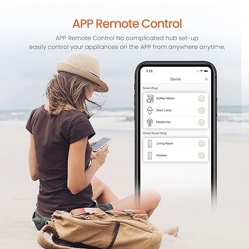 Miniatura 4 de Tenda Beli Smart Plug SP6 (15A  1.8KW-Mini Smart Home WiFi Outlet  Funciona con Alexa Echo y Google Assisstant  Control remoto  Conexión WiFi