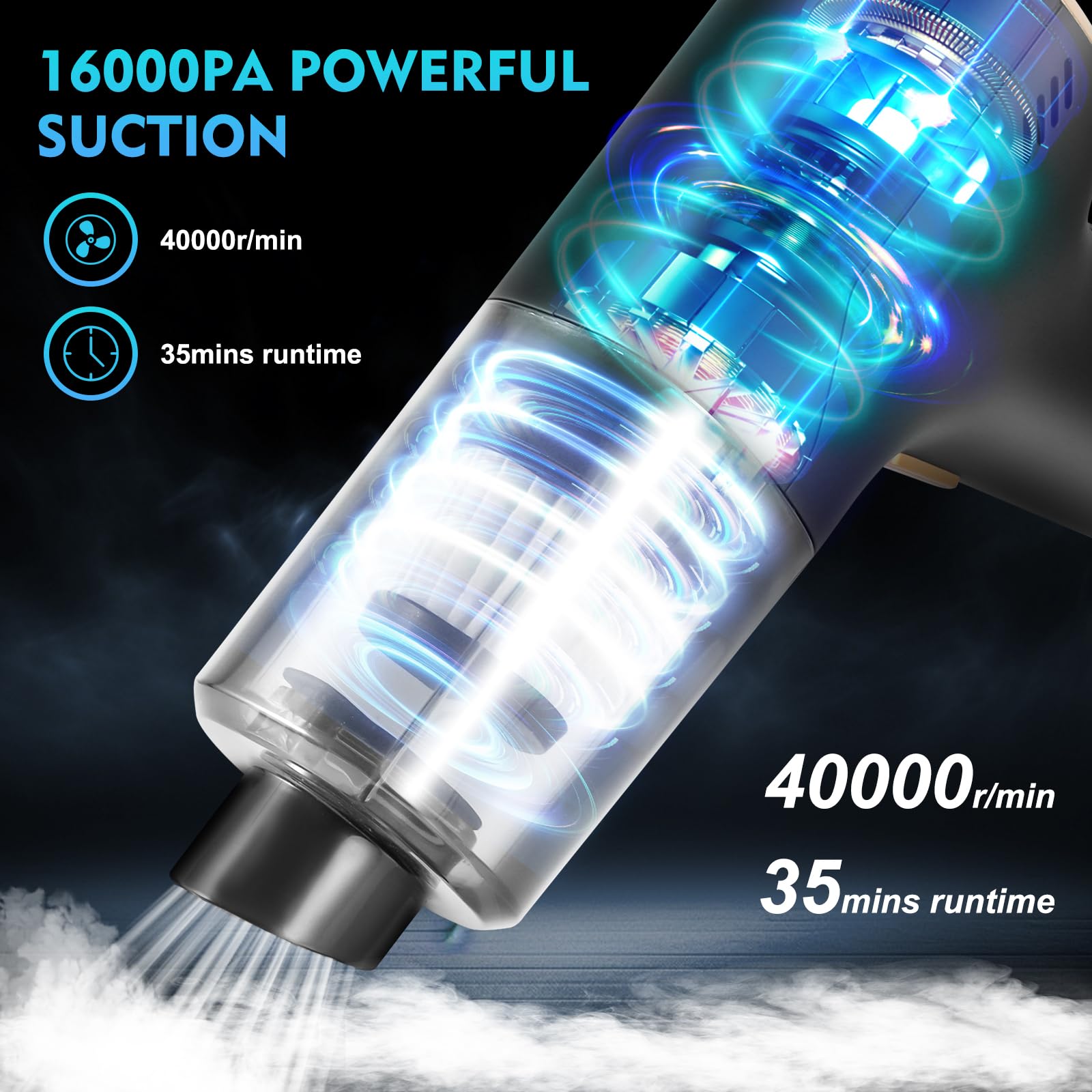 Amazon.co.jp: KIYILEAF 2イン1 コードレス 車用掃除機 9000Pa 強力な