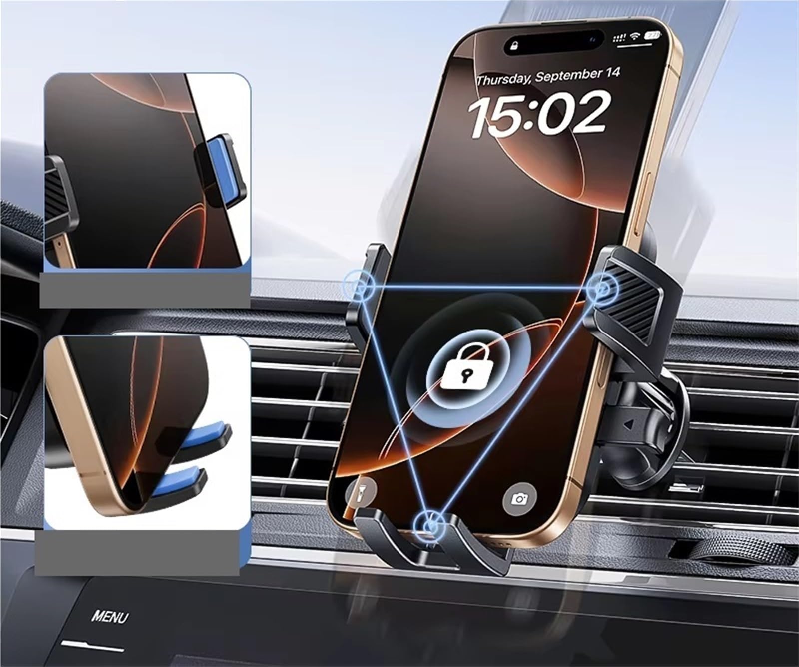 Per Samsung Universale Joyroom Supporto Per Telefono Per Auto Presa D'aria Mani Universale Supporto Per Cellulare 360 ° Rotazione Accessori Porta Cellulare Auto(Dashboard)