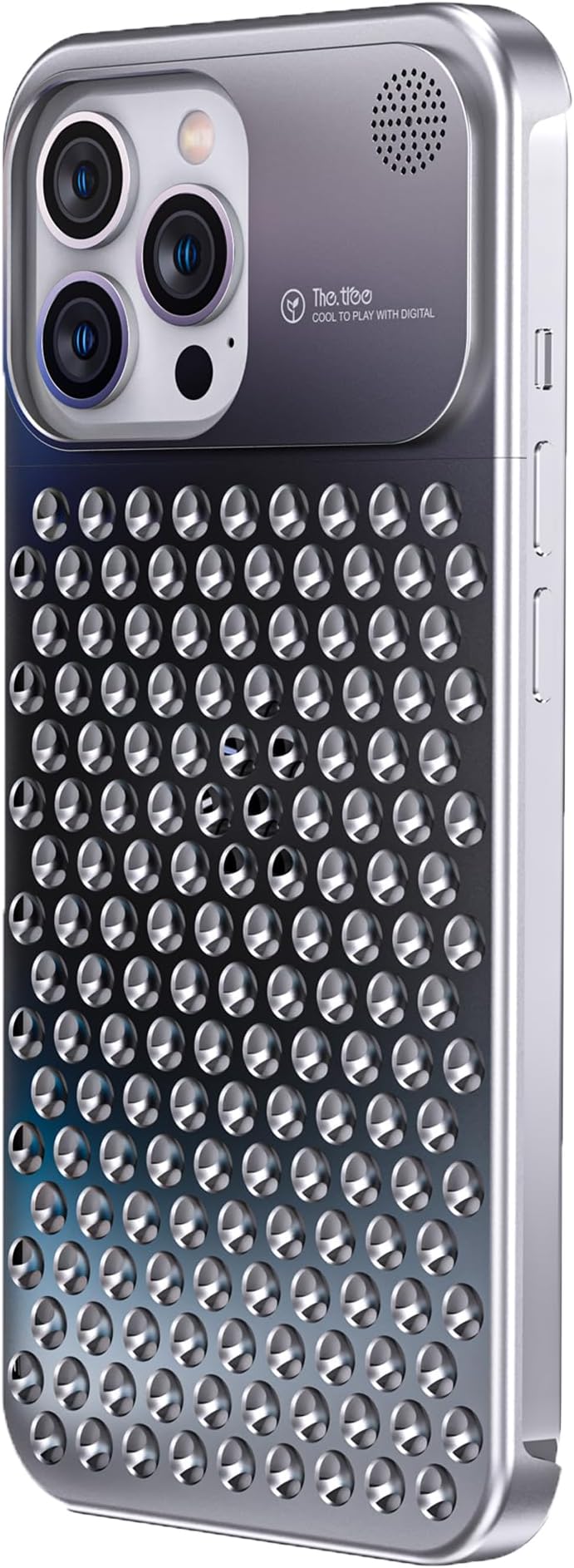 Cooling Case for iPhone 15 Pro Max, Aluminum Alloy, Shock Proof, Scratch Resistant & Aromatherapy Bezel-less Design (Space Gray)