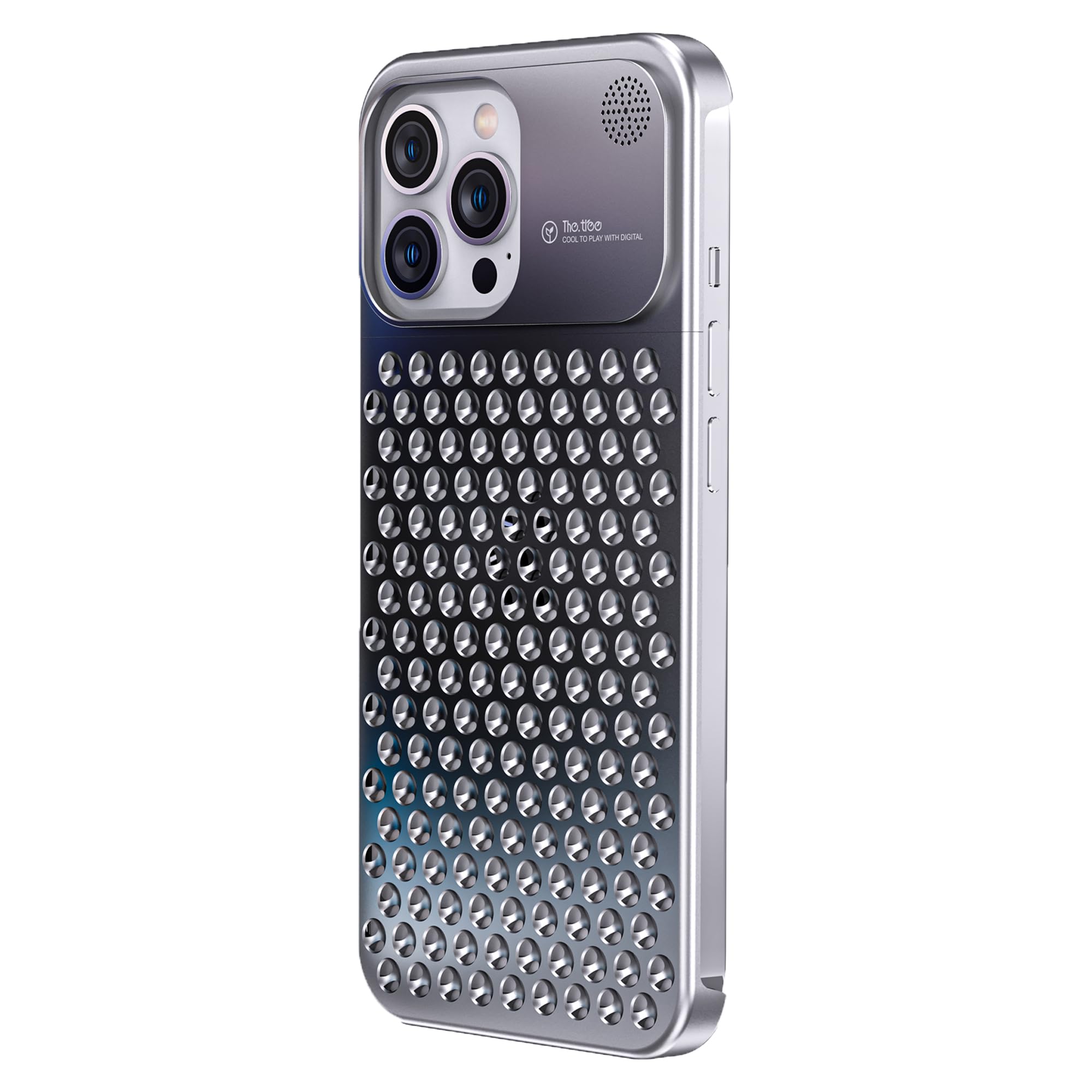 Im-ChenCooling Case for iPhone 15 Pro Max, Aluminum Alloy, Shock Proof, Scratch Resistant & Aromatherapy Bezel-less Design (Space Gray)