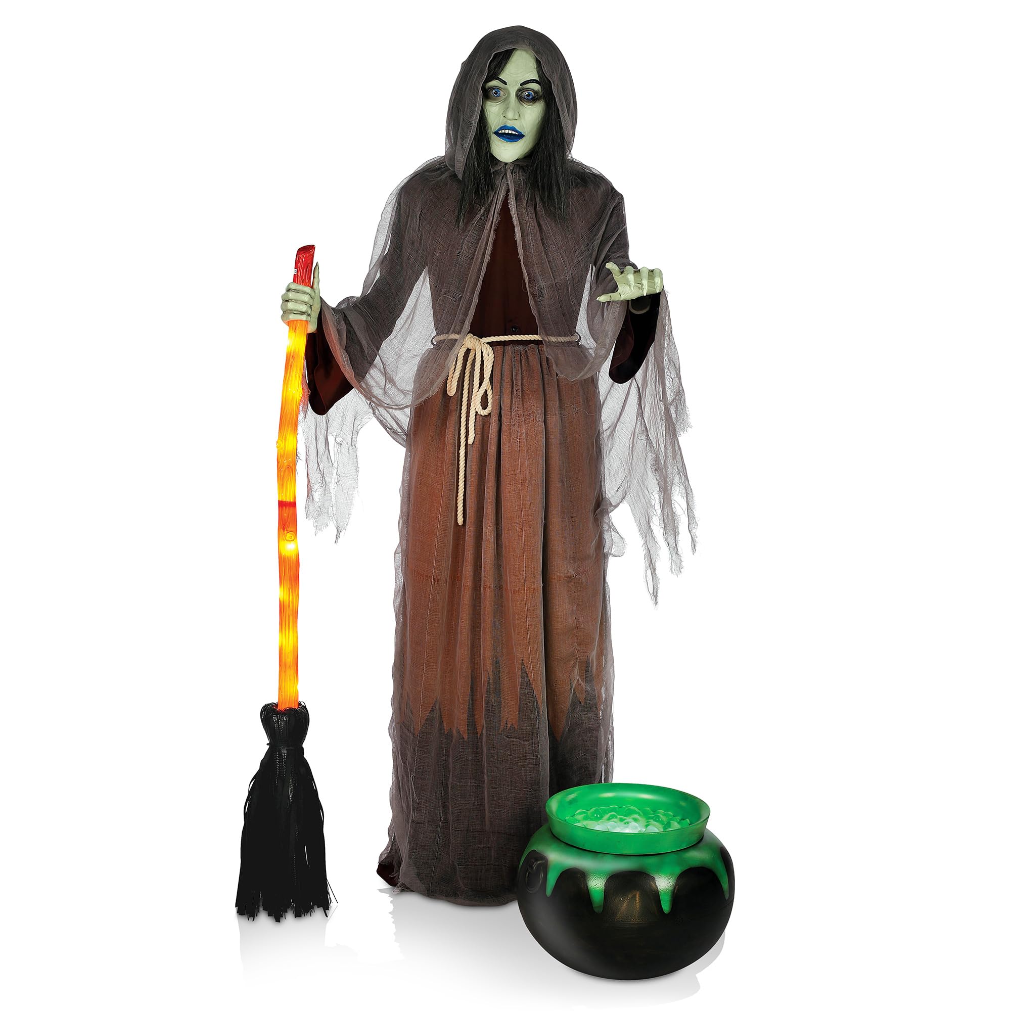 Amazon.com: BOO BOX 6ft Halloween Animatronic Witch with Light and