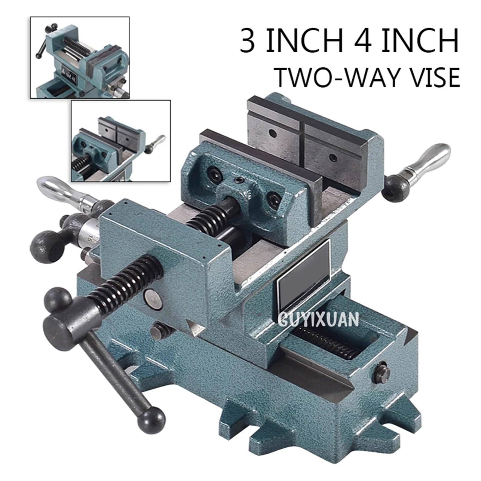 Banco de trabajo de tornillo de banco de movimiento bidireccional, alicates planos cruzados de precisión pesada Industrial, banco de abrazadera cruzada de 3 pulgadas y 4 pulgadas,Herramientas Mecanic