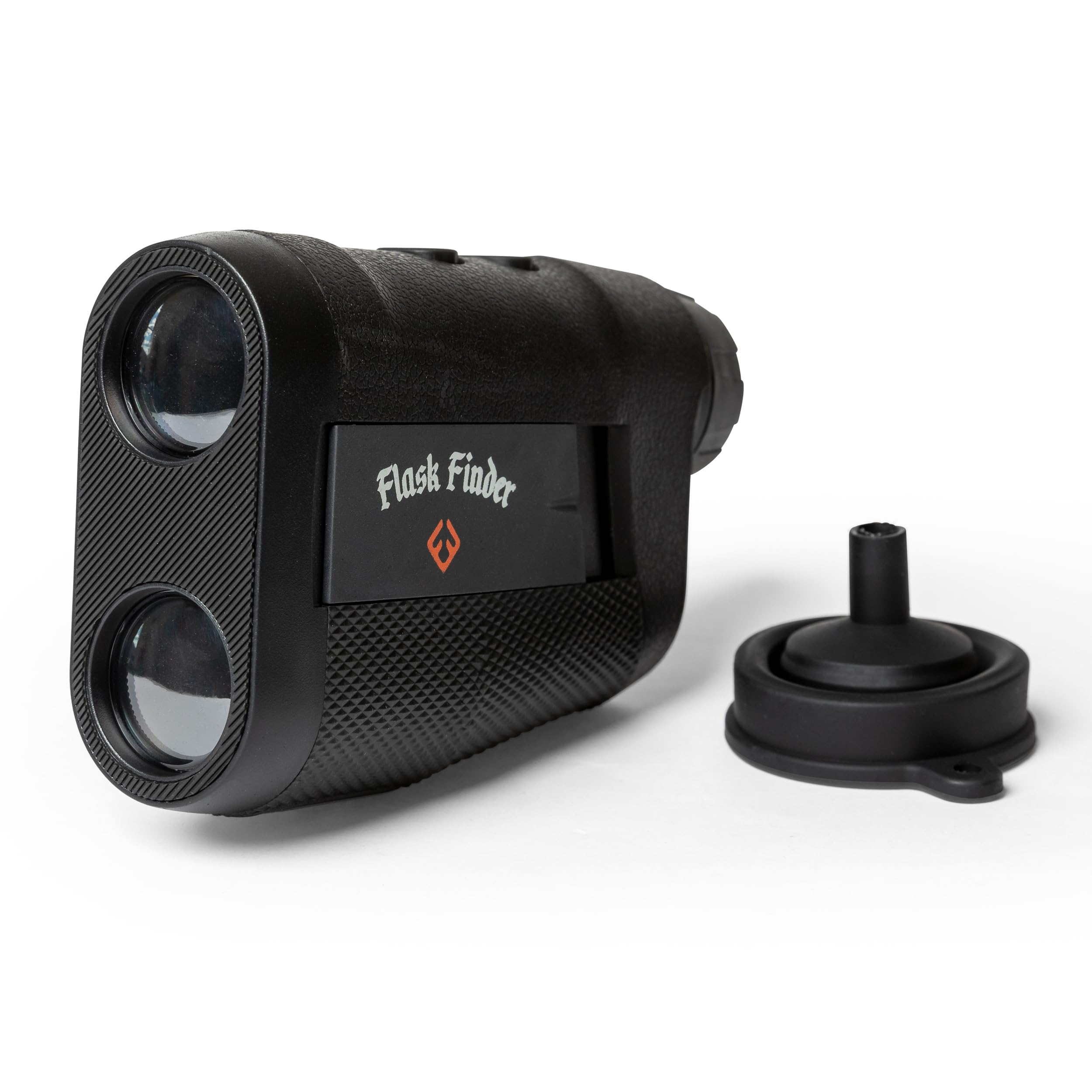 Flask Finder – Golf Flask Shaped Like a Rangefinder, 7oz High-Grade Plastic with Collapsible Funnel, Lightweight and Travel-Friendly Drink Container –