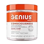 The Genius Brand Genius Consciousness - All-in-One Brain Health Supplement for Clarity - Supports Concentration, Creative Thinking, Energy & Memory - Powered by Nootropics - 15 Servings - Snow Cone