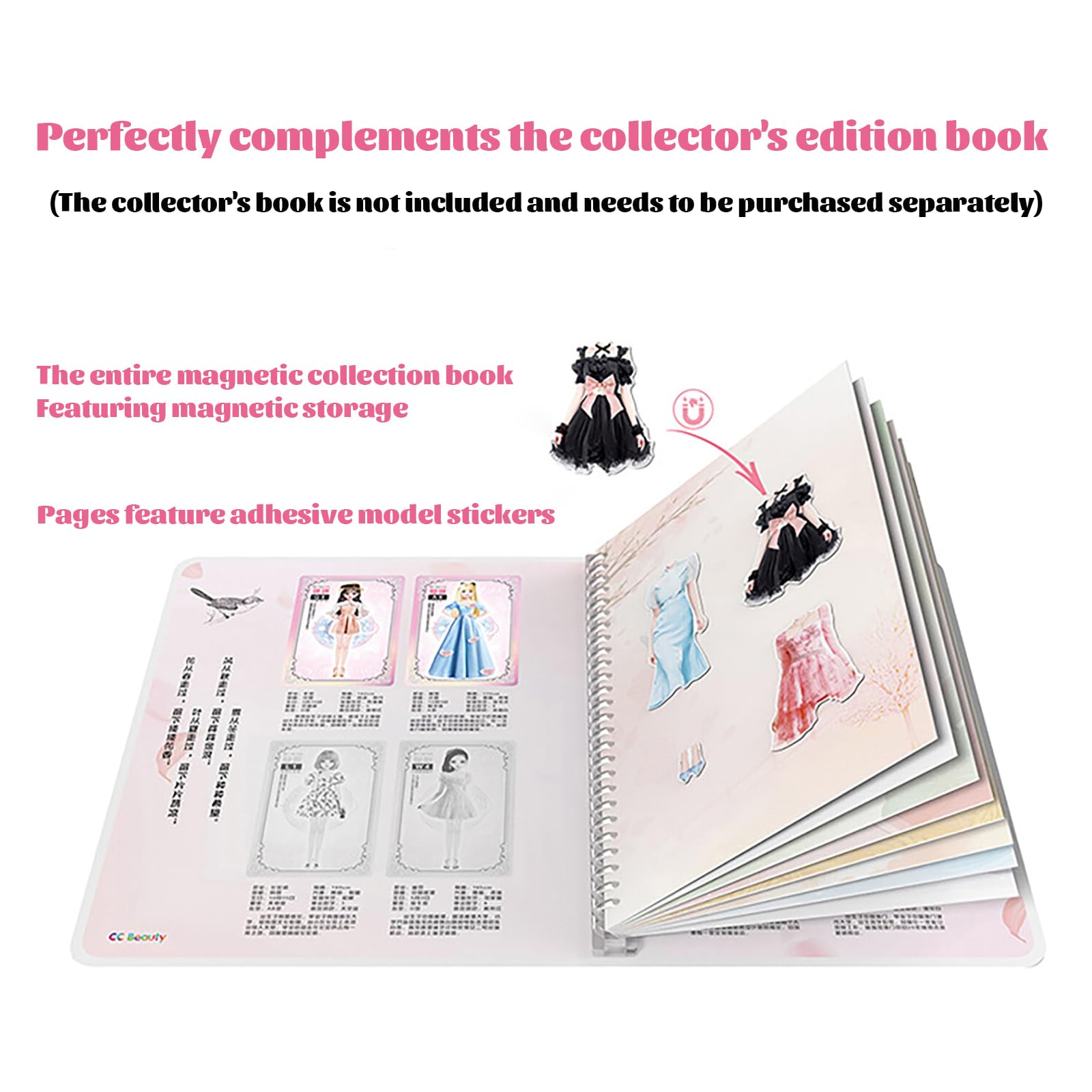 Magnetic Princess Dress Up Paper Doll, 2024 New Magnetic Dress Up Baby, Magnetic Dress Up Baby Paper Dolls for Girls Nurturing Creativity and Imagination (Collector Book-Paper Doll not included)