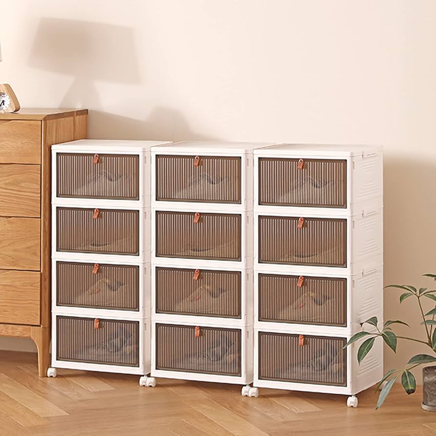 Amazon|X XUNTAO【シューズボックス 折り畳み】靴箱 スリム 収納