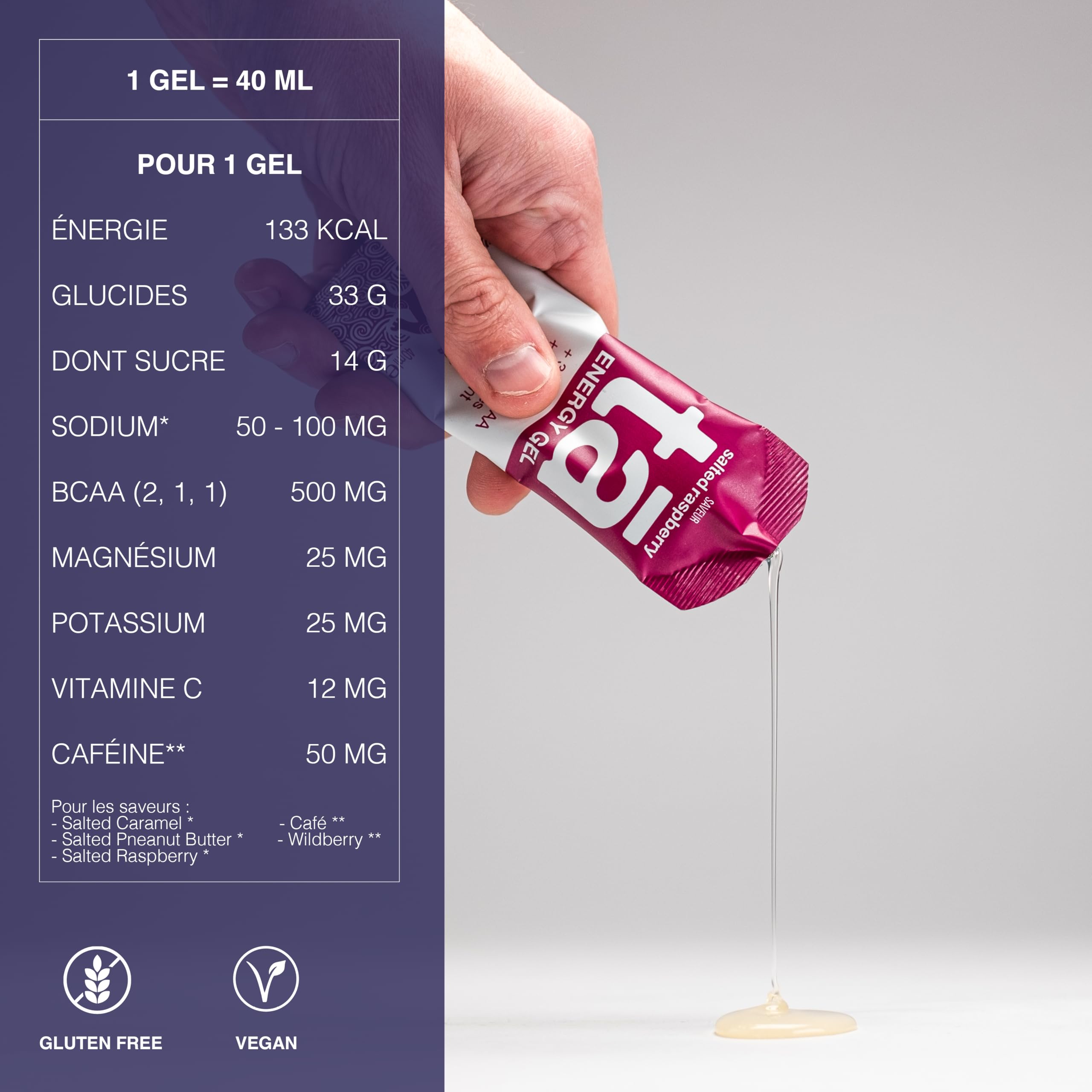 TA ENERGY - Gel Energétique - Lemon Lime x24 - Energie - Sodium - BCAA - Antioxydants - Idéal pendant les activités sportives 133Kcal