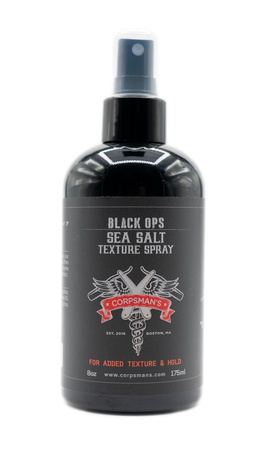 Corpsmans BLACK OPS SEA SALT TEXTURE SPRAY Medium Hold Matte Finish 8 ounces