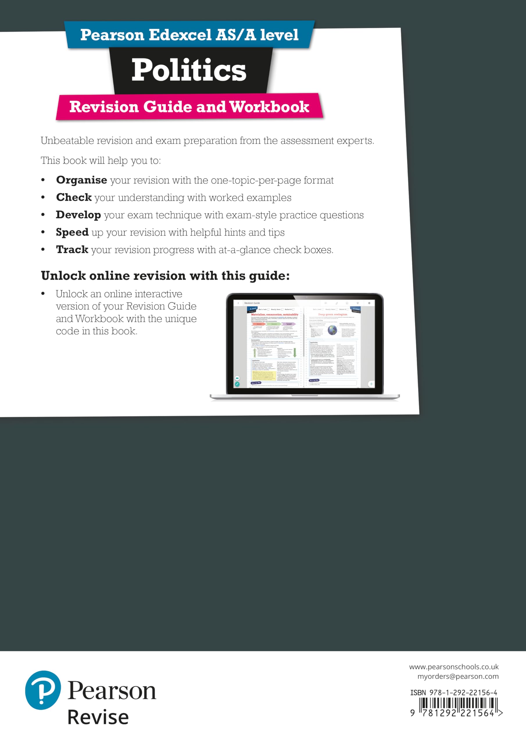 REVISE Edexcel AS/A Level Politics Revision Guide & Workbook: includes online edition