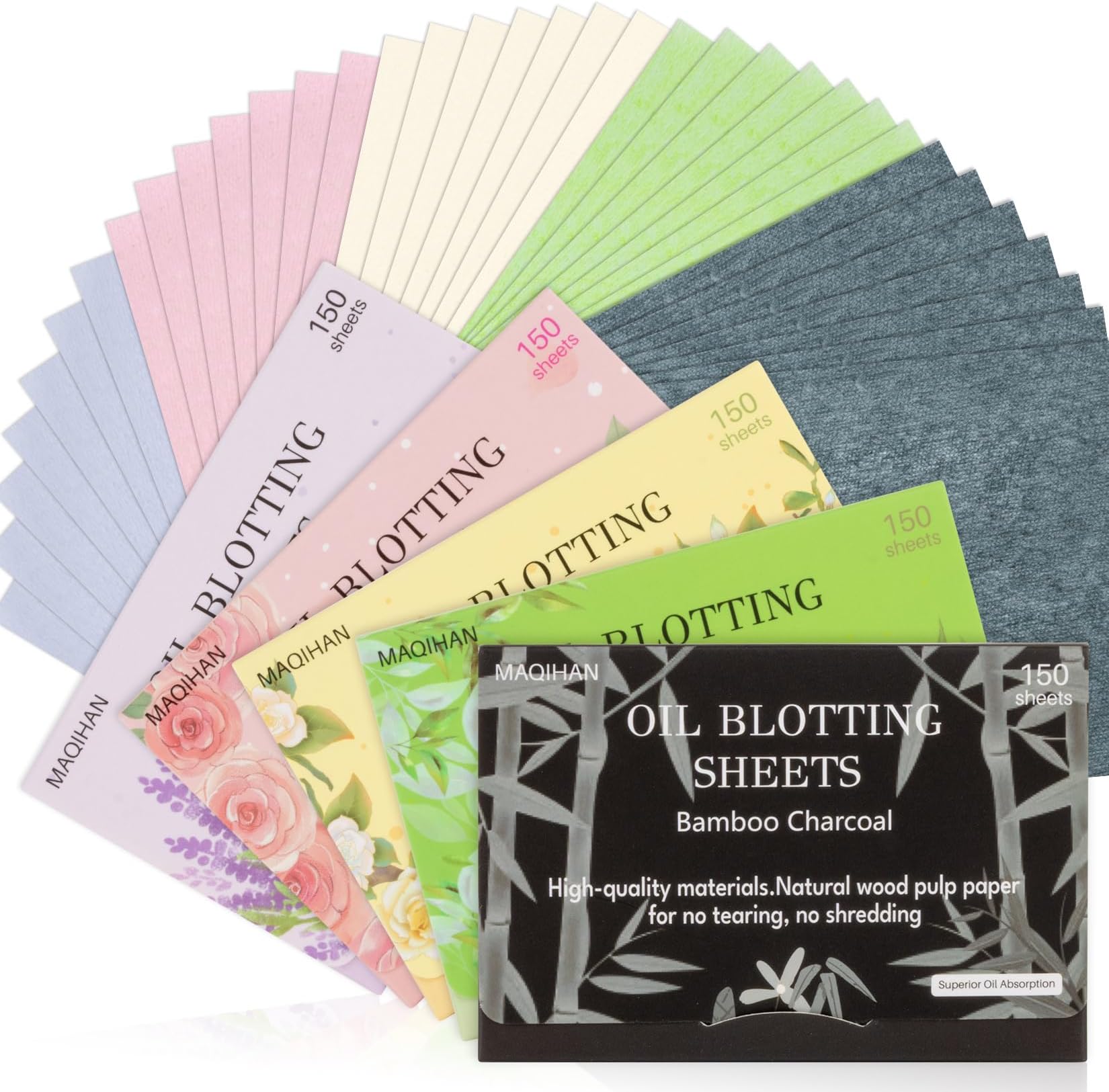 MAQIHAN Blotting Paper for Oily Skin, Oil Absorbing Sheets for Face