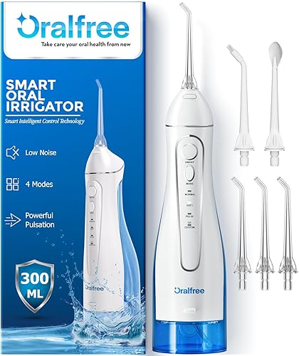 Water Dental Flosser Cordless for Teeth Cleaning - 4 Modes Oral Irrigator Braces Flossers Cleaner Rechargeable Portable IPX7 Waterproof Powerful Water Dental Flosser Cordless for Teeth Cleaning - 4 Modes Oral Irrigator Braces Flossers Cleaner Rechargeable Portable IPX7 Waterproof Powerful