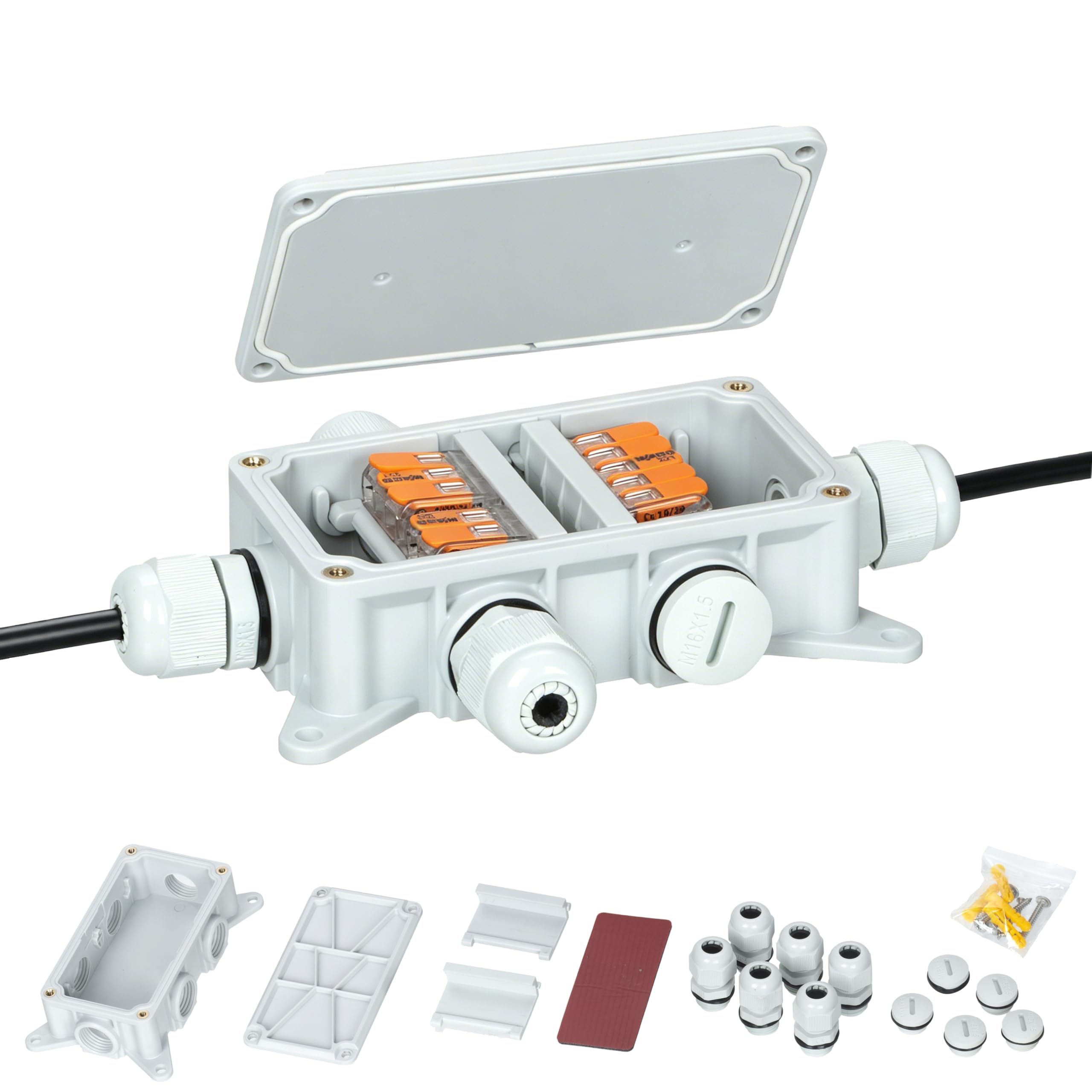Waterproof Junction Box for WAGO Nuts - Outdoor Electrical Enclosure -8 Waterproof Junction Box for WAGO Nuts - Outdoor Electrical Enclosure -8