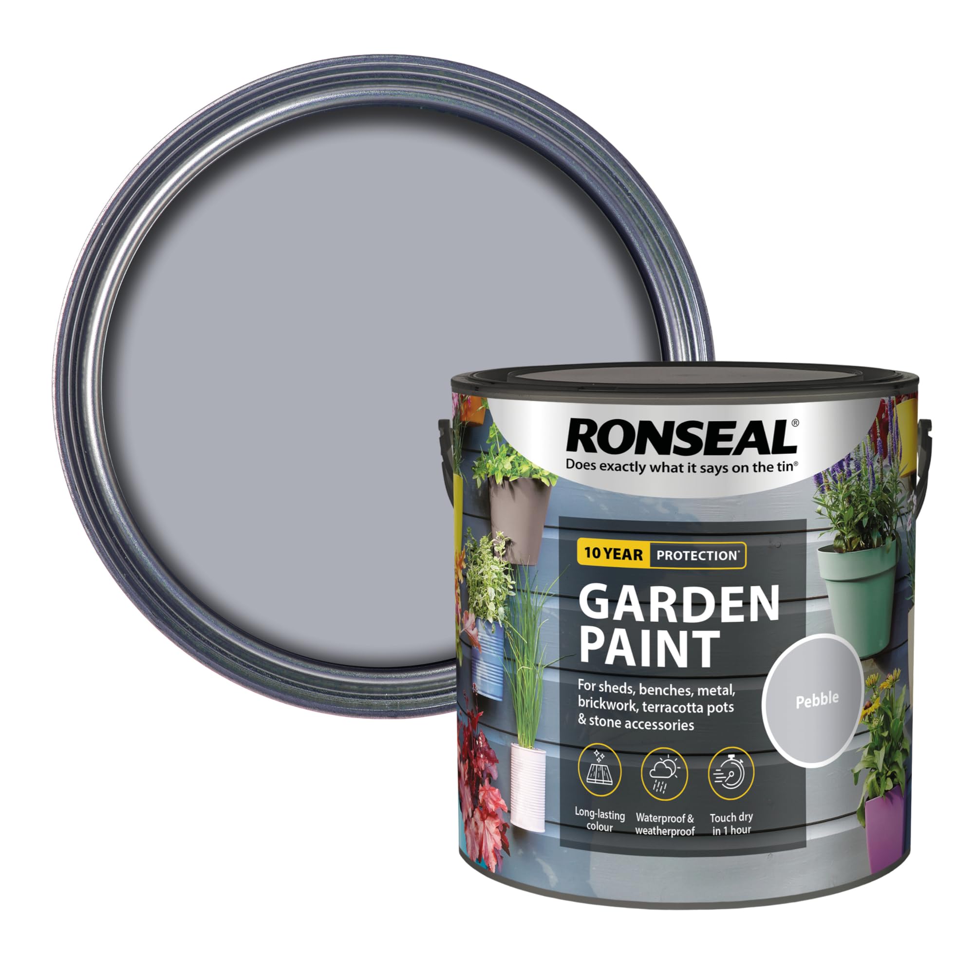 Ronseal General Purpose Garden Paint Pebble 750ml 5010214882656 | UK - View #9