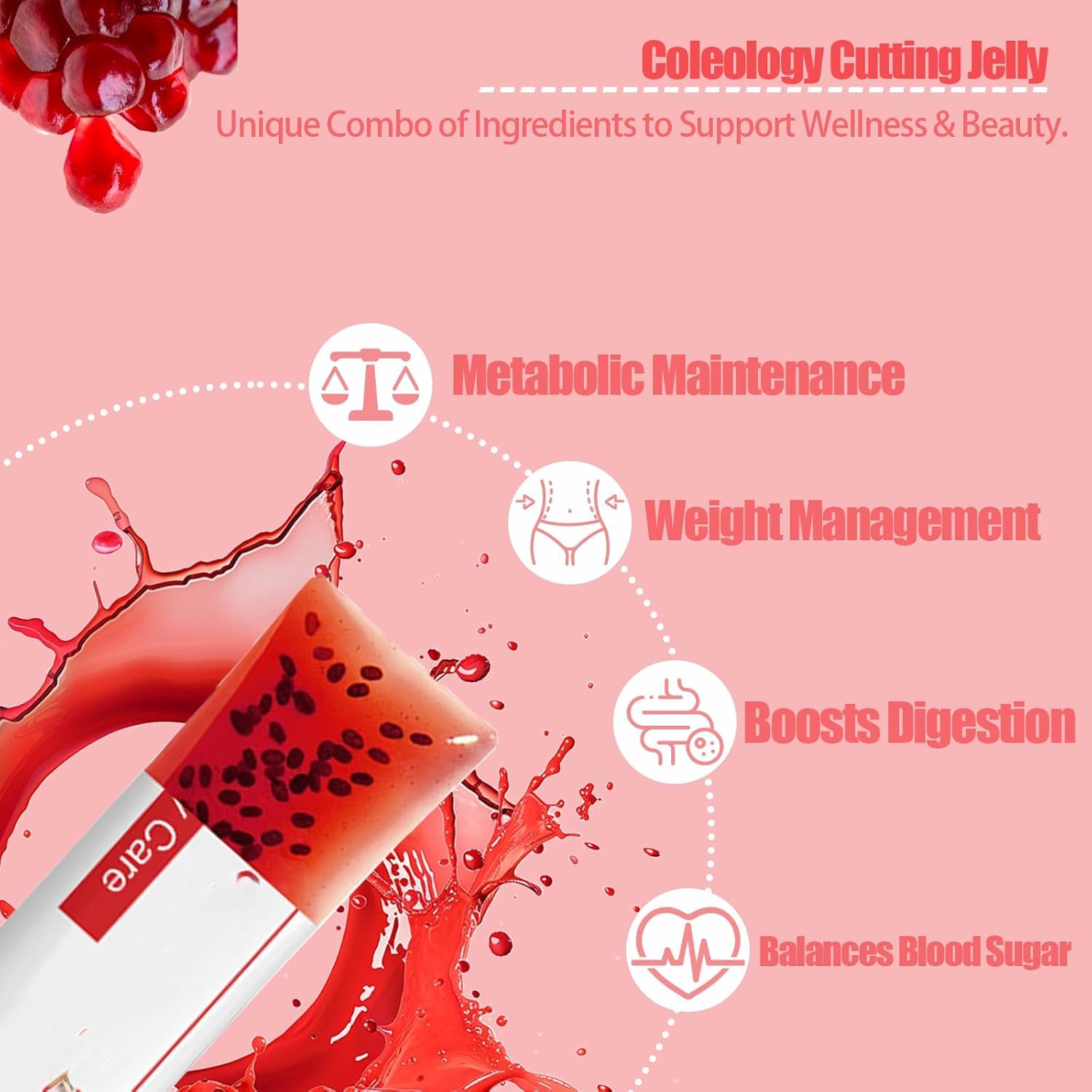 Dimagrante con 1200 mg di Garcinia Cambogia, semi di Chia, estratto di collagene di melograno in stick combinato,3pcs